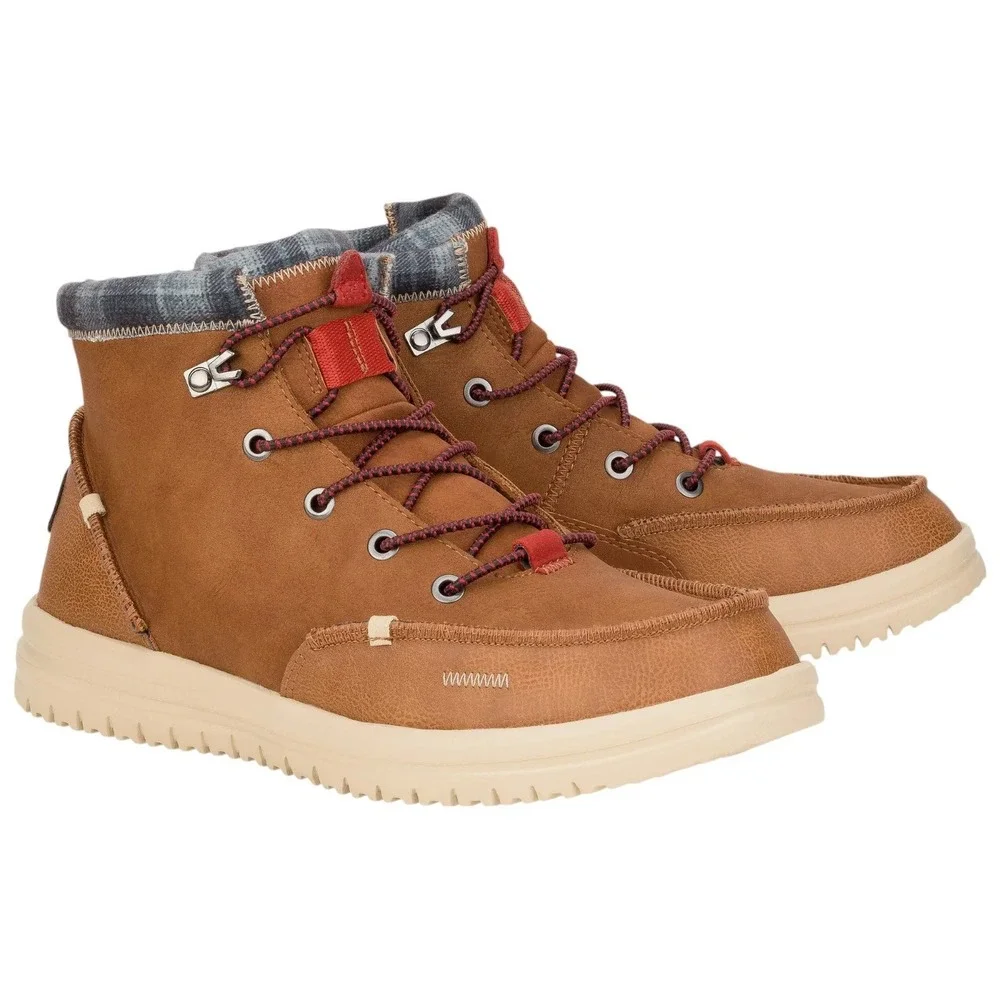 HEY DUDE Bradley Classic Men's Size 9 Casual Boots Cognac Brown 42067-21N NEW